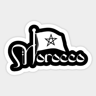 Morocco, I love Morocco, Moroccan Flag Sticker